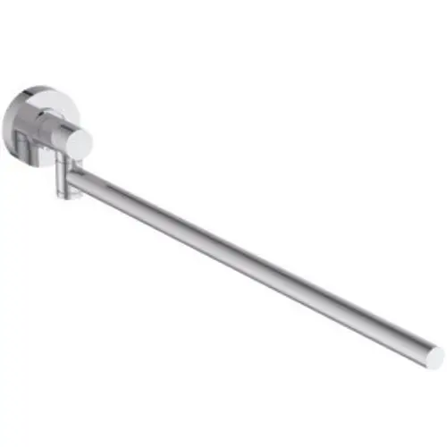 Chromfarbene Handtuchstange, an einer Wand montiert. Das Produkt stammt von Ideal Standard und hat ein schlichtes, funktionales Design.